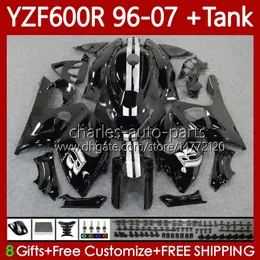 Bodys Kit för Yamaha Thundercat YZF600R YZF-600R YZF600 R CC 600R 96 97 98 99 00 01 Bodywork 86No.30 YZF600-R 02 03 04 05 06 07 600CC 1996-2007 OEM Fairing Glossy Black