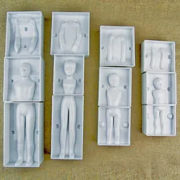 Fondant 3D People Cake Figure Mould Family مجموعة العفن تزيين جسم الإنسان لخلق الرجال نساء أطفال بوي 336Z