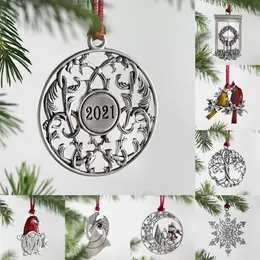 Stock Decorazioni natalizie Ciondolo in metallo natalizio Ciondolo creativo con pupazzo di neve vuoto Ornamenti per l'albero di Natale Xu