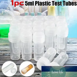 1 PC 5 ml Plastikowa Plastikowa Próbka Test Test Tube Mini Butelki Półprzezroczyste Pojemniki fiolki 14x40mm K0Q4