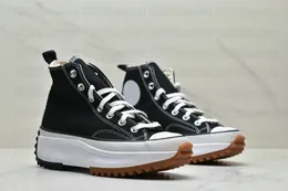 신발 큰 눈 재생 JW Chuck Run Star X Hike Hi Black White Gum 1970 높이 증가 캔버스 1970 년대 운동화 EUR35-44