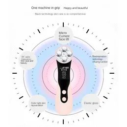 Rosto elétrico Scrubbers EMS micro introdutor atual RF radiofreqüência de radiofrequência Aparelhos de beleza Anti-rugas Levantando Firing LED Photon Skin Rejuve