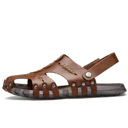 Sandalet Romanas Deri Moda 2021 Da Yaz Playa Sandalet-Men Ayakkabı Sandalia Para Erkek Casa Erkekler Ete Verano Sandel Sandalias