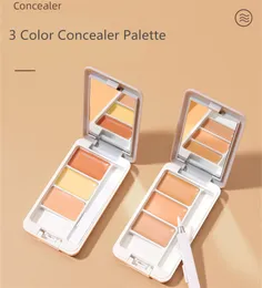 3 Color Calçador Paleta Corretores Criativos Makeup Foundation Contorno Creme 4.5G Natural Brilhante Cores Navio Livre 12