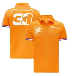 F1 レーシング チーム共同ブランド ポロシャツ半袖ポリエステル速乾性ラペル T シャツカスタマイズ可能な Mm1s