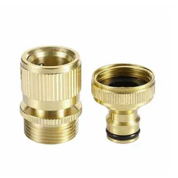 Watering Equipments 3/4" Thread Brass Quick Connector Garden Adapter Drip Irrigation Copper Hose Fittings 1 Pcs