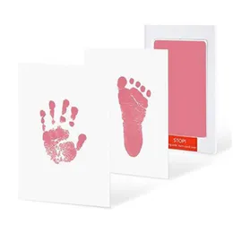 Safe Non-toxic Baby Footprints Handprint Craft Party Tools No Touch Skin Inkless Ink Pads Kits for 0-6 months Newborn Pet Dog Paw Prints Souvenir FHL393-WY1573