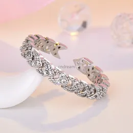 Kvinnor Rose Gold Open Justerbara ringar Diamond Arrow Ring Band Finger Fashion Jewelry Will and Sandy