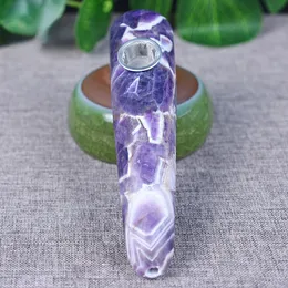 Natural Dream Amethyst Massage Stick Crystal Pipe Foreign Smoking Trade Products Direct Sales from Donghai Factory