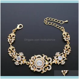 Link, łańcuch bransoletki biżuterii wykwintna biżuteria ślubna austriacka kryształowa bransoletka Bra50 Dostawa 2021 kgvn0