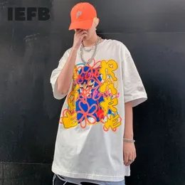 IDEFB Hip Hop Graffiti List Drukowane Koszulka męska T-shirt Half Sleeve Streetwear Loose Lovers Casual Oversize Tee Tops Lato 210524