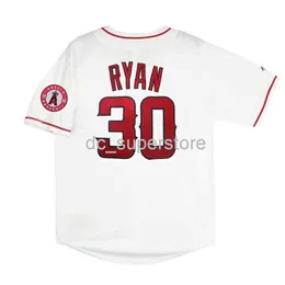 Custom sewing Nolan Ryan Los Angeles Home White Jersey w/ Patch Men Women Youth Baseball Jersey XS-6XL