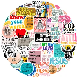 100Pcs Christ Jesus Faith Stickers For Skateboard Laptop Luggage Bicycle Guitar Helmet Water Bottle Decals Kids Gifts