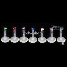 Andra kroppsmycken Drop Leverans 2021 Flexibel Secuble Press Fit Gem Surgical Steel Bioplast Labrets Lip Ring Mix Color RTKVU