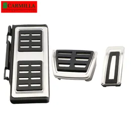 Carmilla Car Pedals for RS Q3 RSQ3 2020 2021 AT MT Stainless Steel Gas Brake Rest Pedal Pads Protection Cover