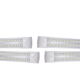 25PCS 4Ft 5Ft 6Ft 8Ft LED Tube Lights V Shape Integrated T8 Tubes 4 5 6 8 ft Cooler Door Freezer Lighting 36W 72W 100W 144W USALIGHT