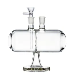 Glass Bong Infinity Waterfall Invertible Gravity Water Pipes Bong per tabacco Base colorata Olio Dab Rigs 14 mm Femmina Joint Narghilè con ciotola XL-2061