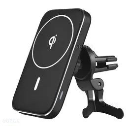 M6 Magnetic Car Wireless Charger QI Charger Mount Magsafe Fast Charging Air Vent Phone Holder Stand for iPhone 12 Pro Max Mini