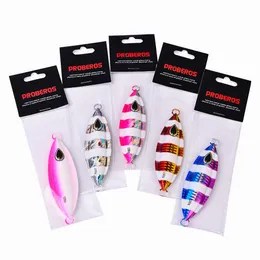 Top qualità 5 colori 11cm 100g esche metalliche che affondano Il piatto di ferro ad avviamento lento piombo pesce, pesca in mare in barca esca luminosa piastre di ferro 100 pz / lotto