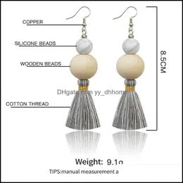 Brincos do lustre Dangle Jóias Jóias Moda de Jóia Bohemia Tassel Colorf Charm Fringe Pingente Acessórios Mulheres 1 PAIR DROP DIGITO 2021