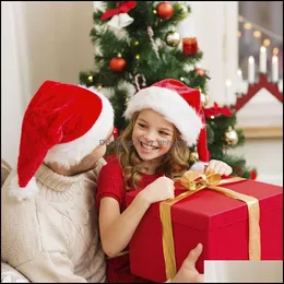 Berets Czapki Czapki Kapelusze, Szaliki Rękawiczki Moda Aessors Christmas Hat Unisex ADT Dzieci Santa Xmas Wakacje na Świąteczne Party Trucizna