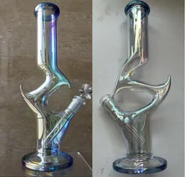 glow in the dark tube bong hookahs smoking pipes bubbler heady glass dab rigs dowmstem perc dabber ice catcher