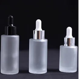 Flacone contagocce in vetro smerigliato Bottiglie riutilizzabili Fiala Oli essenziali Bottiglia ricaricabile con bocca a vite in metallo