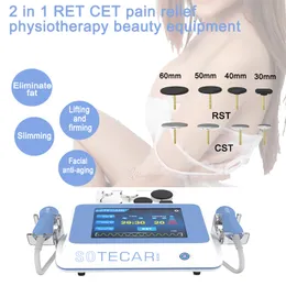 2 W 1 TECAR Therapy Monopolar RF Diatermimy Ret Cet Face Lift Dokręcanie Sludium Physiotherapy Fat Burning Machine