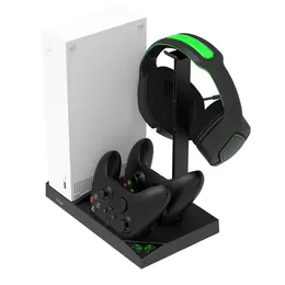 for Xbox series s Console Cooling Fan Base for XSX Gamepad Dual Battery Holder Charging Headphone Rack Stands Game Accessories