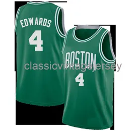 CAMENT CARSEN EDWARDS #4 MEN'S SWANDMAN JERSEY SITCTHED MANTS YOUTS XS-6XL CORBALL CORMEYS