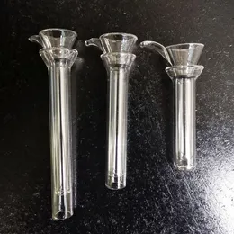 Glass Male Slides and Female Stem Slide Trattstil med svart gummi Simple Downstem för glas Bong Glassrör Rökningstillbehör Zeusart Shop