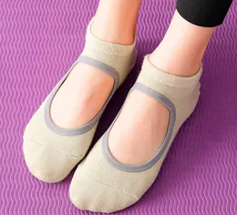 Dames Backless Pilates Sokken Ademend Anti Slip Yoga Vloer Oefening Sock Slipper Katoen Ballet Dance Sports Enkle Sox Athletic Outdoor Accessionary