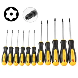 Cr-V Torx Screwdriver Set with Hole Magnetic T5-T30 Screw Driver Kit for Telephone Repair Hand Tool 211110