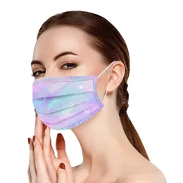 New Adult disposable starry sky printing mask non-woven melt blown fabric three-layer anti-dust and windproof masks