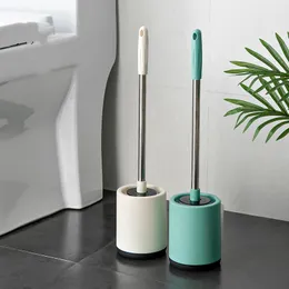 Toilet Brushes & Holders Bathroom Accessories Set Grean Brush Holder Standing Plastic Clean Adhesive