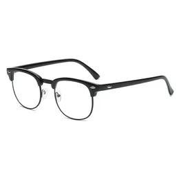 Classic Optical Frame Men Women Fashion Designer Anti Blue Light Eyeglasses Frames Half Square Eyewear with glassesbag gl09 High Quality