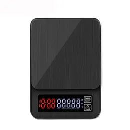 Mini LCD Digitala elektroniska droppkaffe skalor med timer 3 kg 0,1 g Vikt Hushållsskala