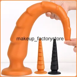 Массаж Super Long Anal Plug Big Dildo Butt Plug Простата Массажер Анус Дилатор VAGINA Мастурбатор Взрослый Эротический Секс Игрушки для мужчин Женщины