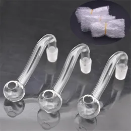 Tubo de fumo 10mm 14mm 18mm masculino feminino claro pyrex pyrex óleo queimador de óleo canos de água para plataformas de petróleo Boncos de vidro grossos big bacias grandes