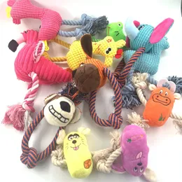 Cleaning Teeth Cartoon Animal Flamingo Shaped Cotton Rope Dog Toy Pet Training Products Squeaky Interactive Pets Chew Toys