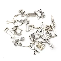 115Pcs Antique Silver Alloy Mix Tool Charms Pendants For Jewelry Making Bracelet Necklace DIY Accessories A-660