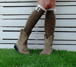 Stickade benvärmare spetsar ihåliga blad knähög anklet Autumn Winter boot manschetter toppers leggings lösa strumpor strumpor för kvinnor flickor svart vit