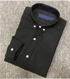 2021 Nowa Sprzedaż Słynne Koszule Męskie Najlepsze Koszulki Małe Końskie Hafty Bluzki Koszule Z Długim Rękawem Solid Color Slim Fit Casual Business Clothing Koszula z długimi rękawami