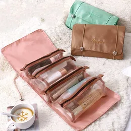 Detachable Large-Capacity Four-In-One Cosmetic Bag Foldable Portable Storage Bags