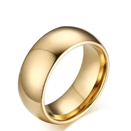 Vigselringar 100% Tungsten Ring för män 8mm Classic Smycken Smooth Hand Polering US 6 7 8 9 10 11 12 13