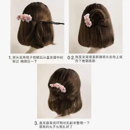 Hårklipp Barrettes Flower Coiler Korean Style Ball Head Coil Decoration Lazy Bud Fluffy Lady Curling Iron 903