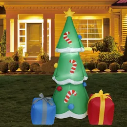 Juldekorationer Uppblåsbart träd enormt glödande Xmas dekoration prop gåva för inomhus utomhus