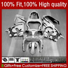 Wtryskiwanie Formy Marynarki dla Kawasaki Ninja Black Flames ZX 9R 900 CC ZX9 9 R 98-03 Zestaw nadwoziowy 25NO.38 ZX900 ZX9R 00 01 02 03 ZX-9R ZX-900 900CC 2000 2001 2002 2003 OEM BODY