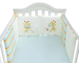6 sztuk / zestaw dzieci niemowlę łóżeczko łóżeczko Bumper Protector Dziecko Dzieci bawełniane łóżeczko dla dzieci szkółka dla chłopca żyrafa i dziewczyny zestawy pościeli