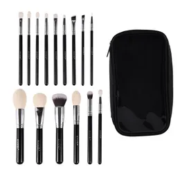 Makeup Brushes 15Pcs Professional Set Natural Goat Hair Foundation Powder Blush Contour Eye Shadow Make Up